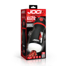 Jock Ultra Suck Sucking and Vibrating Masturbator Black in packaging showcasing powerful vibrations and auto suction.