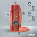 Jock Squirting Silicone Penis Enhancer Ball Strap Light dimensions and features, showcasing premium silicone and realistic feel.