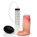Jock Squirting Silicone Penis Enhancer Ball Strap Light with suction pump and gauge for enhancing girth.