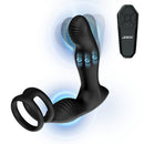 Jock P-Drive Rocking Prostate Vibrator with Cock Ring features three motors and a wireless remote for intense stimulation.