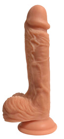 Easy Riders 8 inches Dual Density Silicone Dong showcasing realistic texture and firm construction.