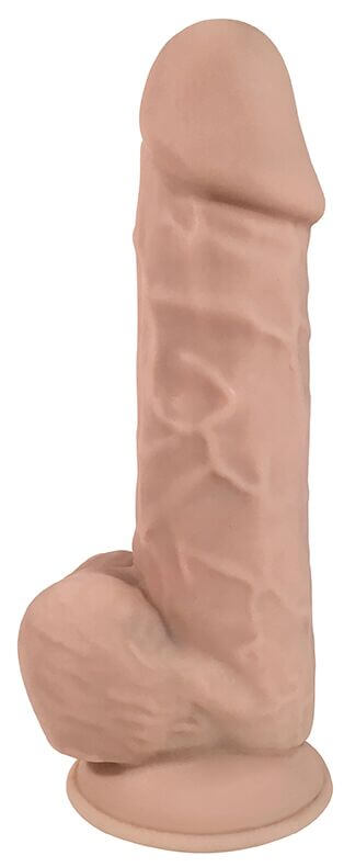 (D) FLESHSTIXXX 8IN SILICONE D W/ BALLS VANILLA-0