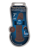 FLESHSTIXXX 7IN SILICONE DILDO NO BALLS CHOCOLATE-0