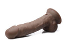 FLESHSTIXXX 8IN VIBRATING DILDO W/ BALLS DARK-1