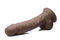 FLESHSTIXXX 8IN VIBRATING DILDO W/ BALLS DARK-1