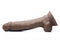 FLESHSTIXXX 8IN VIBRATING DILDO W/ BALLS DARK-0
