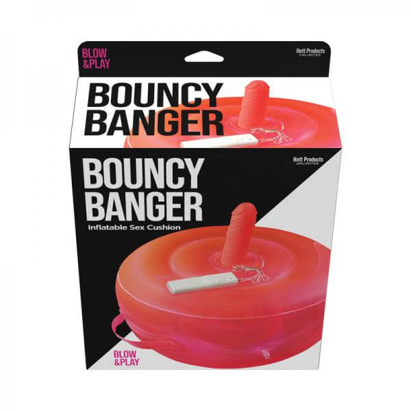 Bouncy Banger Inflatable Play Cushion with Wire Control Dildo in Packaging