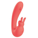 Blaze Bunny Thumper Vibe Coral - Dual Stimulator with Fluttery Ears & Thumper Pad - 10 Vibrating Functions & Dual Motors