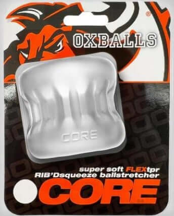 Oxballs CORE Ballstretcher in Clear Ice Silicone Packaging