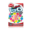 Color Pop Quickie Lingo Vibrating Tongue Ring Orange packaging display with colorful dots and product details.