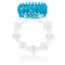 Screaming O Color Pop Quickie Silicone Vibrating Ring in blue, featuring pleasure knobs and ticklers for mutual stimulation.