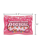 Valentine's Sucks Dicks Candy 3oz bag, cheeky and humorous treats for Valentine's Day, approximately 100 pieces inside.