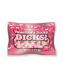 Bag of Valentine’s Sucks Dicks Candy with cheeky design and playful treats for anti-Valentine's Day fun.
