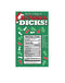 St. Nick’s Dicks Candy packaging with nutrition facts and festive design.