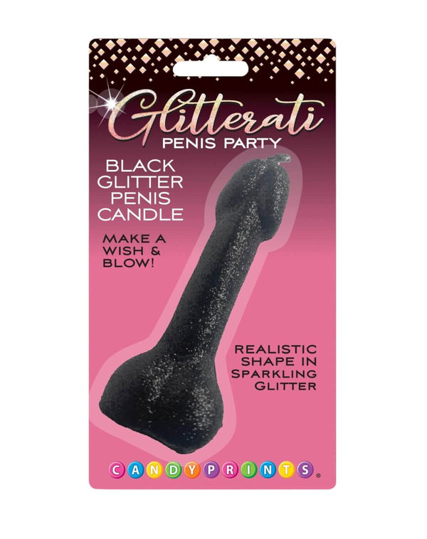 GLITTERATI BLACK GLITTER PENIS CANDLE-0