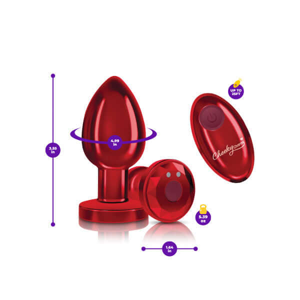 CHEEKY CHARMS RECHARGEABLE VIBRATING METAL BUTT-2