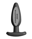 ElectraStim Silicone Noir Rocker Butt Plug Medium, designed for electro-stimulation and hands-free pleasure.