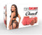 Chanel Heart Mini Skirt Pussy and Anus Masturbator packaging showing product and model in lingerie