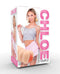 Chloe Temple Pussy Stroker 3D packaging box featuring model with pink text and image of realistic stroker sleeve.