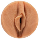 Doc Johnson Main Squeeze Tana Lea Pussy Stroker Vanilla realistic sleeve detailed view with textured interior.