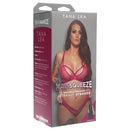 Doc Johnson Main Squeeze Tana Lea Pussy Stroker Vanilla packaging featuring tattooed model Tana Lea in pink lingerie.
