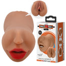 Zoey Mouth Masturbator Sleeve Brown with realistic lips and detailing for an intense experience.