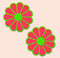 Daisy Neon Green and Glow in the Dark Neon Pink Petal Pasties by Pastease® – Vibrant Festival Nipple Covers.