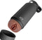 PDX PLUS Fuck Flask Private Pleaser discreet stroker in sleek water bottle design with realistic feel, brown and blue colors.