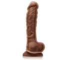 COLOURS DUAL DENSITY 8IN DILDO BROWN-1