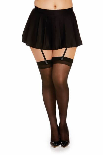 SHEER THIGH HIGH BLACK Q/S-2