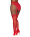 PANTYHOSE W/ GARTERS RED Q/S-1