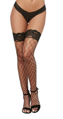 FENCE NET THIGH HIGH BLACK O/S-1