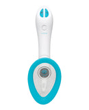 Bloom Intimate Body Automatic Vibrating Pump Sky Blue White view showing its design and functionality features.