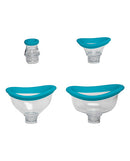 Bloom Intimate Body Automatic Vibrating Pump Sky Blue White interchangeable heads for customized stimulation.