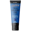 Goodhead Oral Delight Gel 4 Oz Blue Raspberry tube designed to enhance oral play with a fruity flavor.