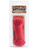 Japanese Style Bondage Cotton Rope Red in packaging for couples' restraint play.
