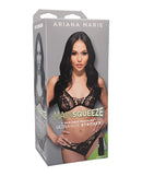 Main Squeeze ULTRASKYN Pussy Stroker Ariana Marie product packaging featuring realistic design.