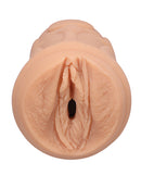 Signature Strokers ULTRASKYN Pocket Pussy Jane Wilde Vanilla detailed view of lifelike stroker interior.