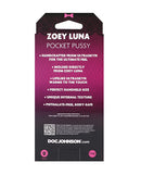 Signature Strokers ULTRASKYN Pocket Pussy Zoey Luna Vanilla product packaging features and details.