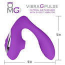 OMG VIBRA G PULSE CLITORAL SUCTION MASSAGER W/ G-SPOT VIBRATOR PURPLE-2