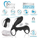 DOCTOR LOVE ZINGER+ VIBRATING RECHARGEABLE COCK CAGE BLACK-2