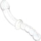 Gläs 12.5 Inch Girthy Double-Sided Dildo with Handle, Curved with Anal Beads for P-Spot Stimulation and Ergonomic Pleasure