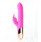 Maia Toys Super Charged Rechargeable Pink Rabbit Vibrator with rotating beads and clitoral stimulator.