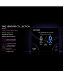 Dr Tush's Venture Collection Medium Anal Plug Set packaging with details on premium materials and sensations.