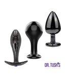 Dr Tush's Bad Decisions Collection Anal Plug Set Metal featuring three premium metal plugs for indulgent exploration.
