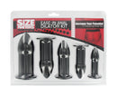 Size Matters Ease-In Anal Dilator Kit Black five-piece training set for comfort and confidence.