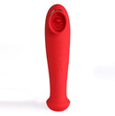 Destiny Red Sucking Clitoral Stimulator featuring a sculpted design for suction and vibration.