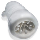 Oxballs Jackt Silicone Stroker White Ice with textured interior for enhanced pleasure.