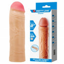 Pretty Love Chane Extended Penis Sleeve Light in realistic design with packaging, adding length and girth for enhanced pleasure.