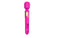Pixie Dual Function Vibrating Wand Massager for G-spot and C-spot stimulation in bright pink with ergonomic design